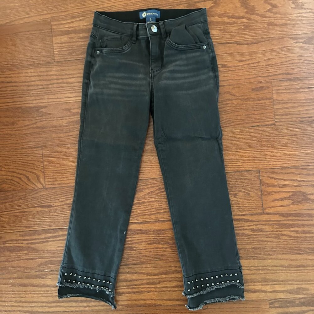 Democracy Absolution Black Jeans Studded Frayed H… - image 4